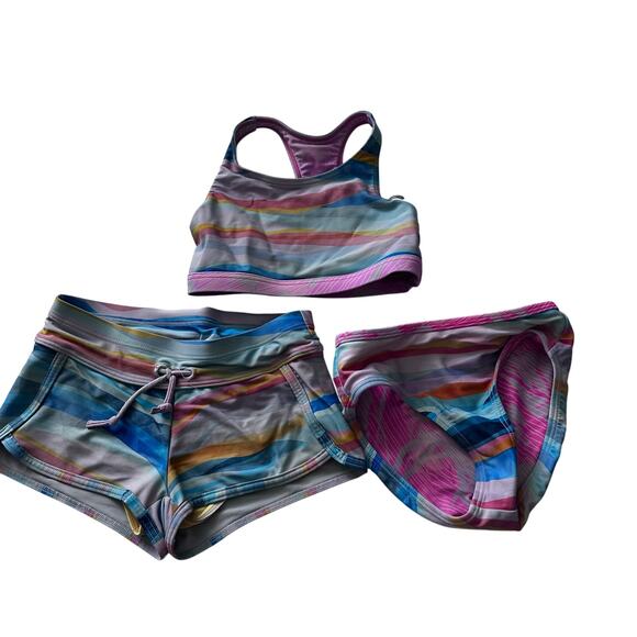 Athleta Girl Reversible 3-Piece Swimsuit Set - Picture 1 of 10